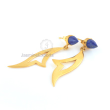 Boucles d'oreilles Lapis, Boucles d'oreilles en argent sterling 925 pour cadeau d'anniversaire